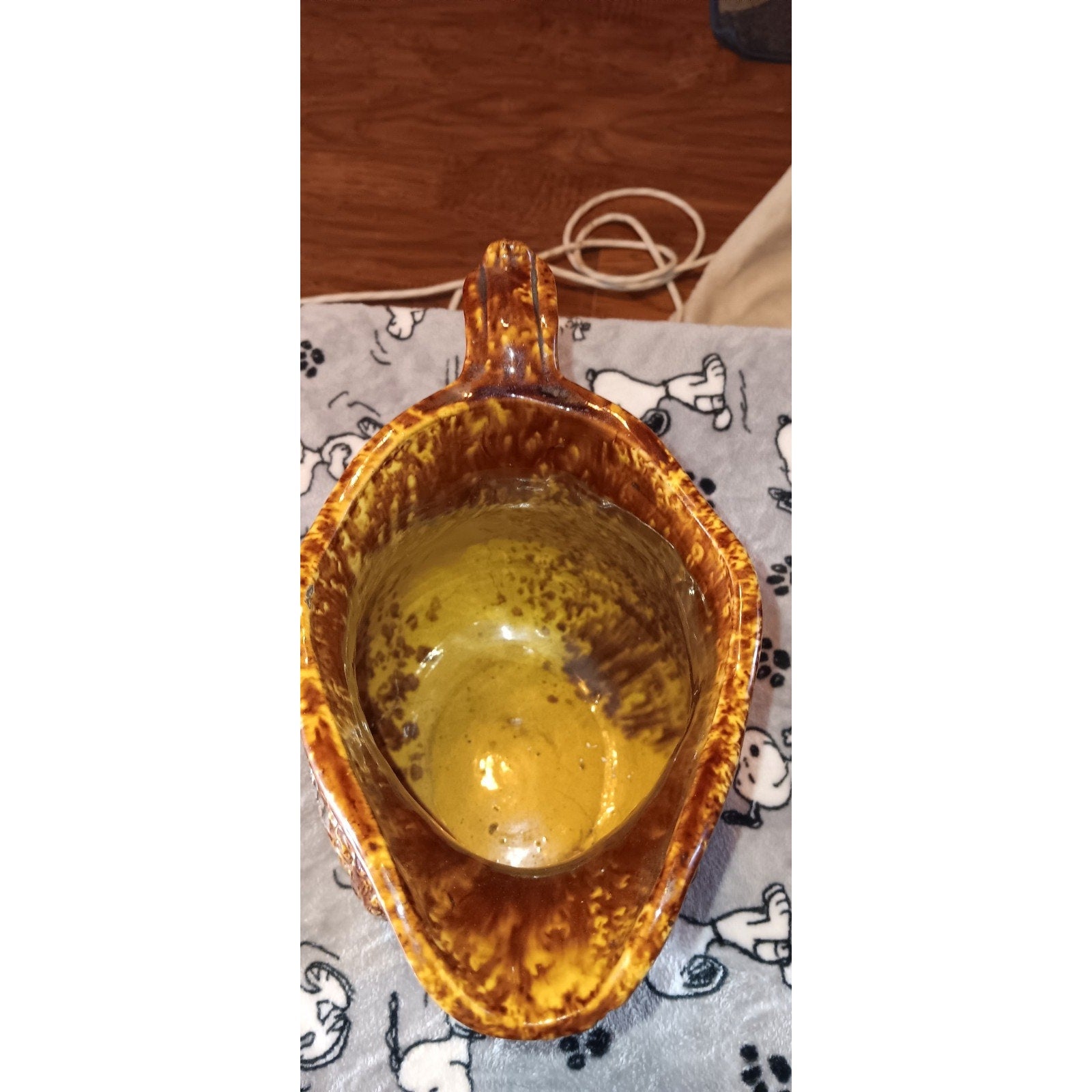 Antique Bennington / Rockingham Pitcher Brown Glaze