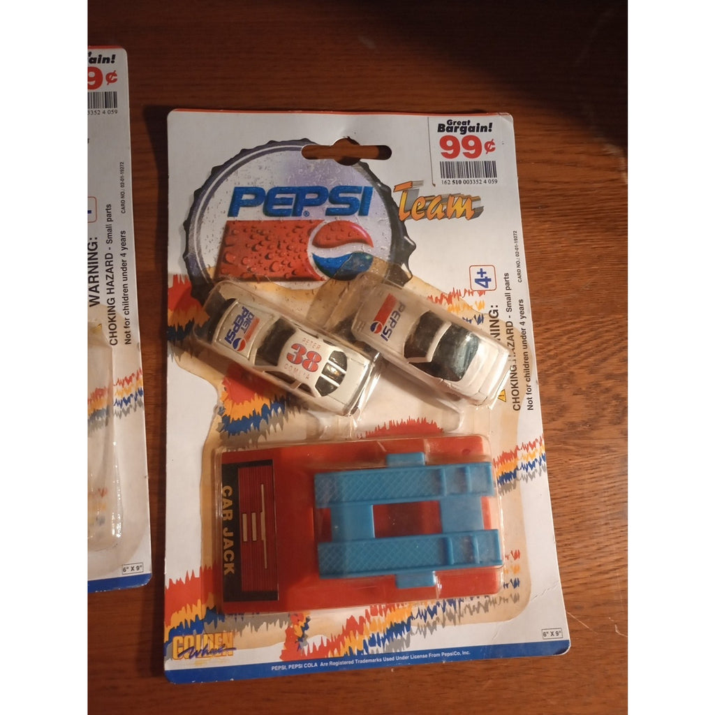 Pepsi Team lot Of 3 Car Jack,Pit Crew,Car Launcher All New Sealed