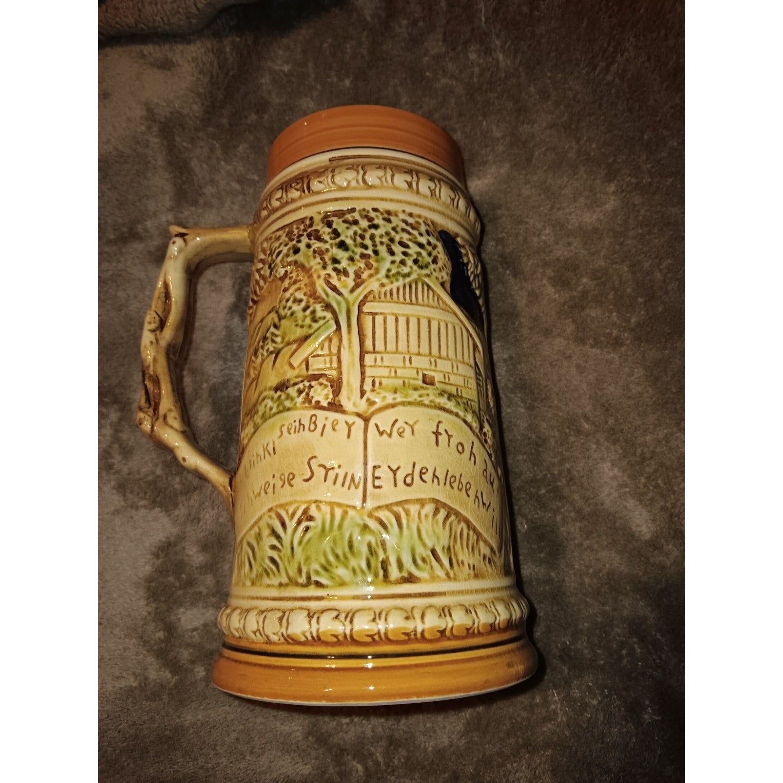 Vintage German Beer Stein Mug Excellent Condition Cool Piece