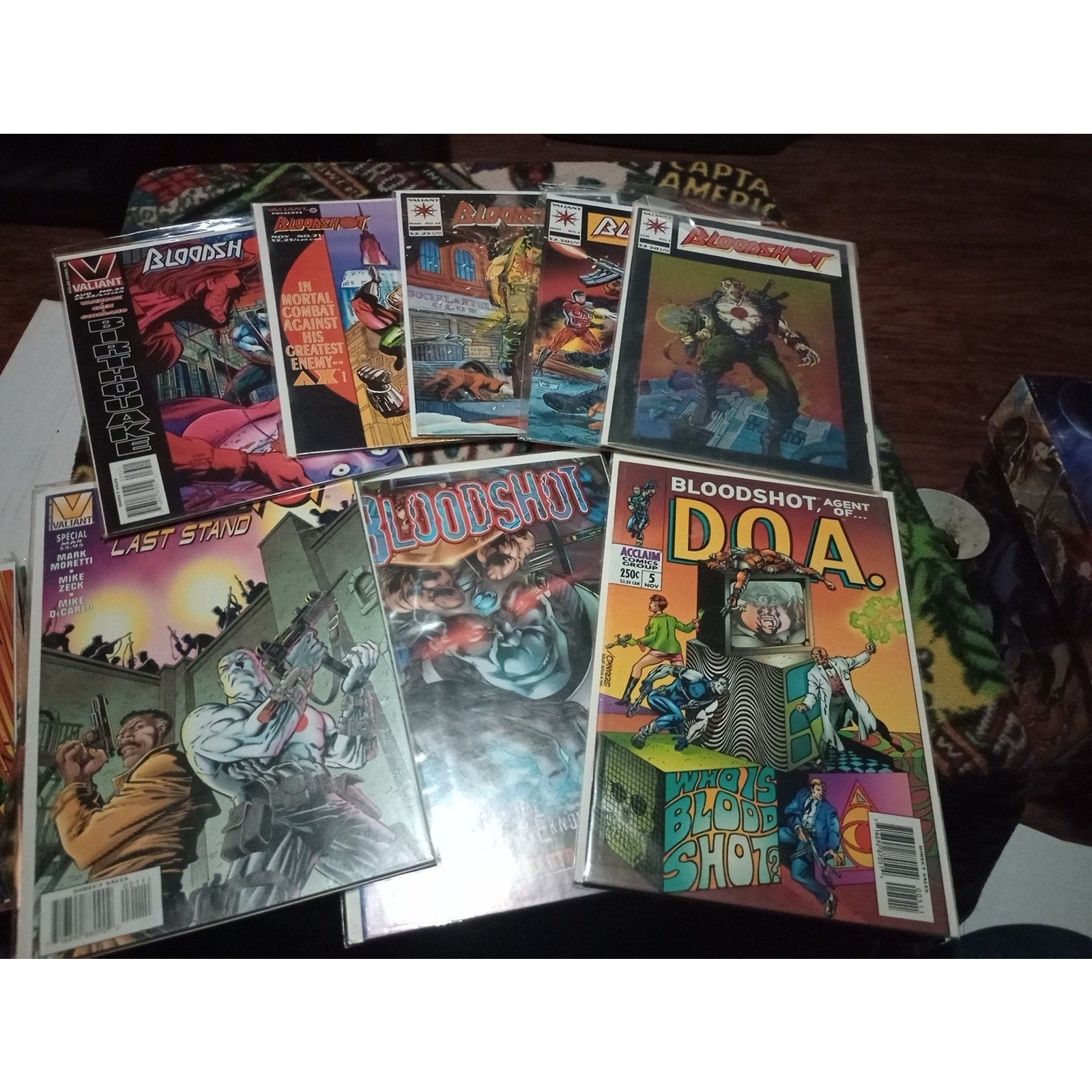 Bloodshot Comic Lot Of 9 From Valiant Comics Random Issues All NM