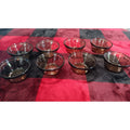 Custard Cup 463 Vtg Set of 8 Custard Ramekin Cups 6oz Amber Smoky Brown
