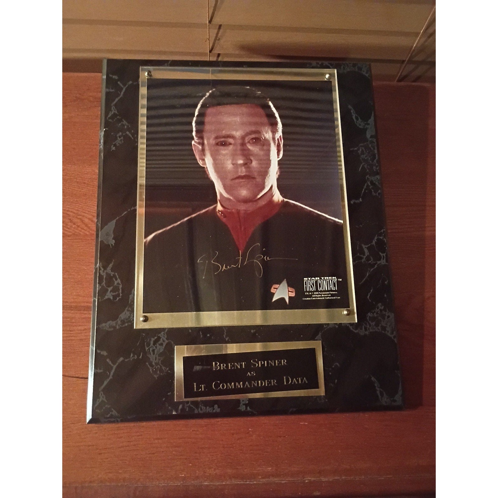 Star Trek First Contact Autographed Brent Spiner As Lt Com Data 8 X 10 Picture