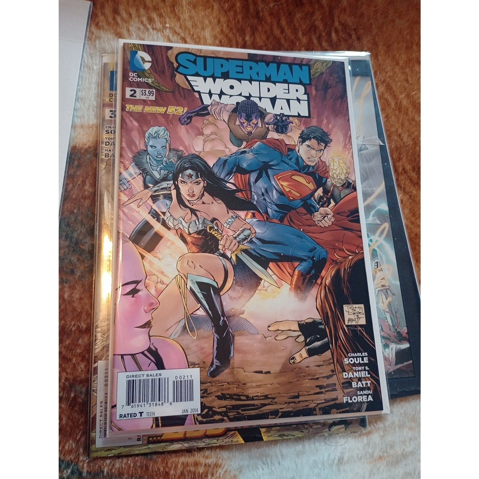 lot of 4 DC Comics New 52 Superman Wonder Woman #1, #2, #3, #4 VF To NM