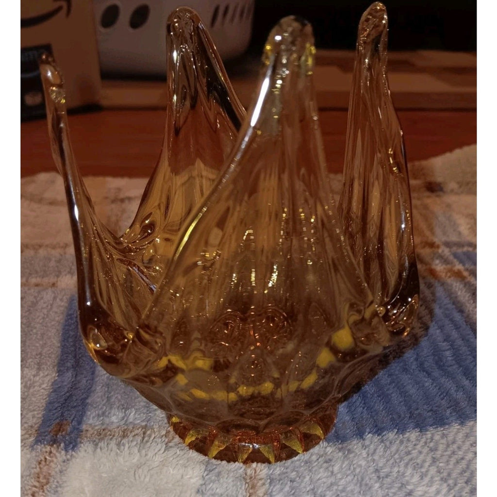 Murano Style Honeycomb Bon Bon Dish