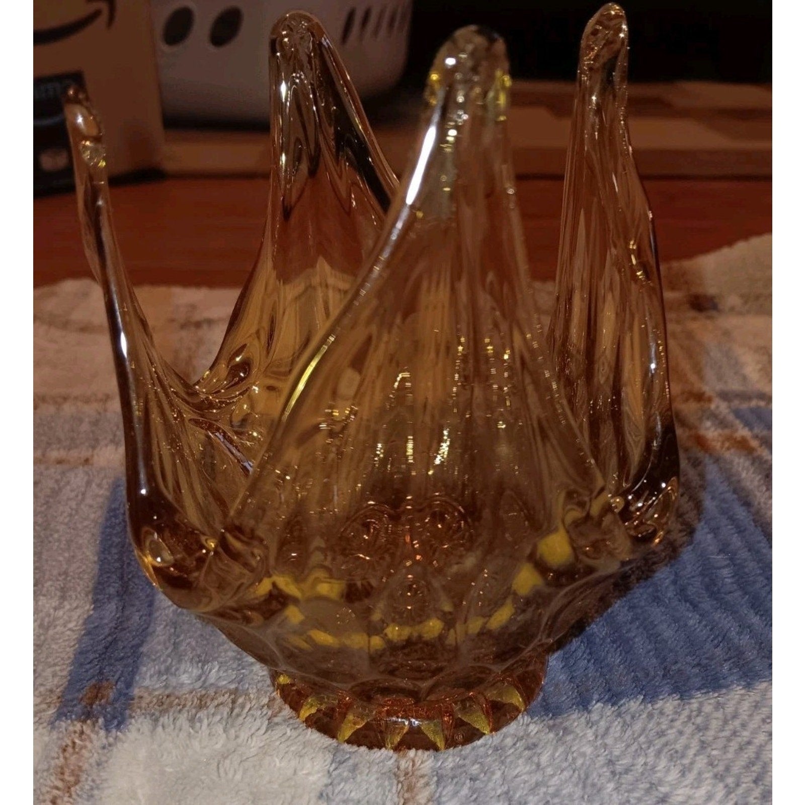 Murano Style Honeycomb Bon Bon Dish