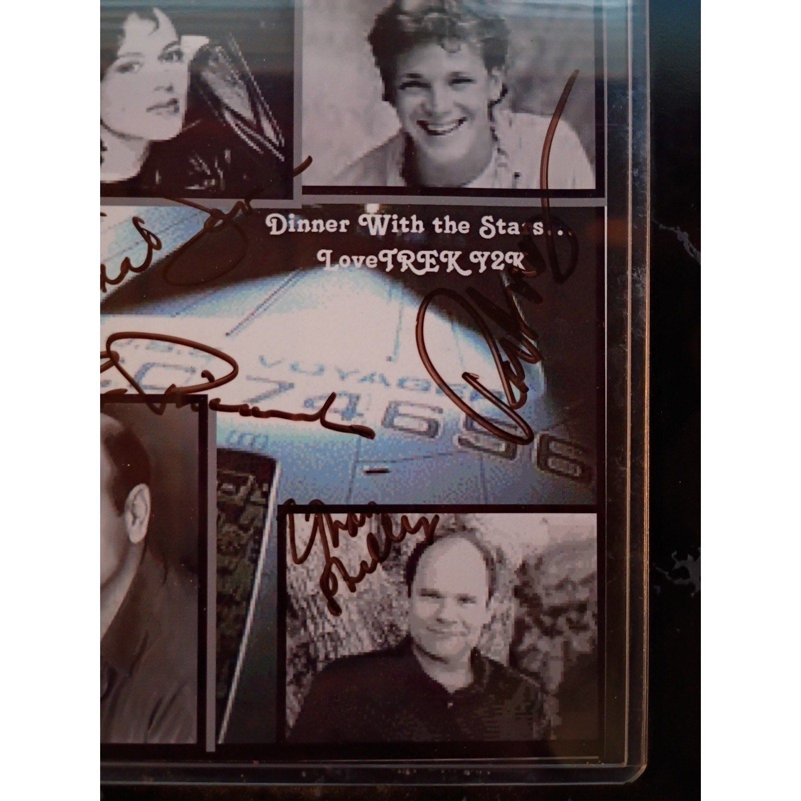 Star Trek Voyager Autographed Photo with Plaque 9x7 Great Condition Rare