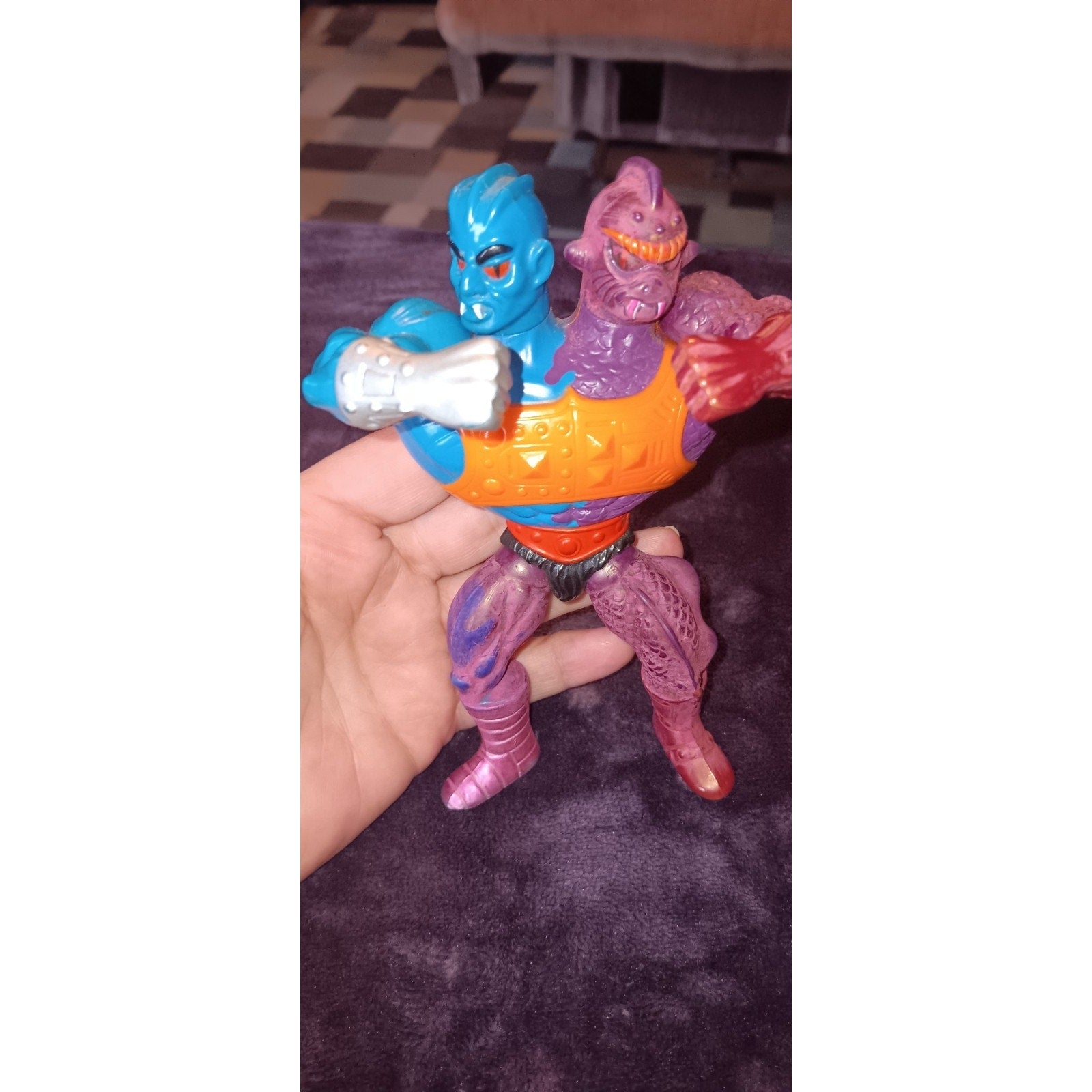 Two Bad Flat Back 100% Complete He-Man Masters of the Universe MOTU 1984 Vintage