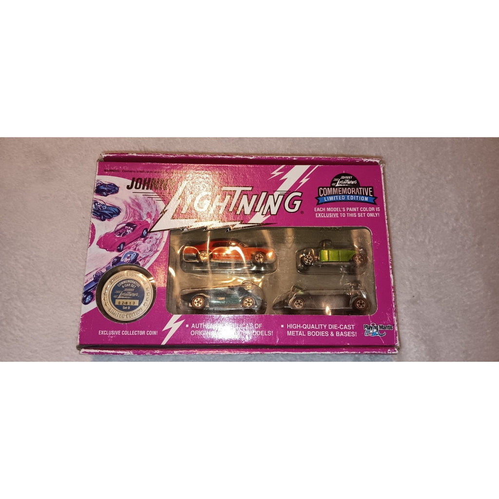 Johnny Lightning Commemorative Limited Edition 4 Car Set Chrome Set B 1994 NIB