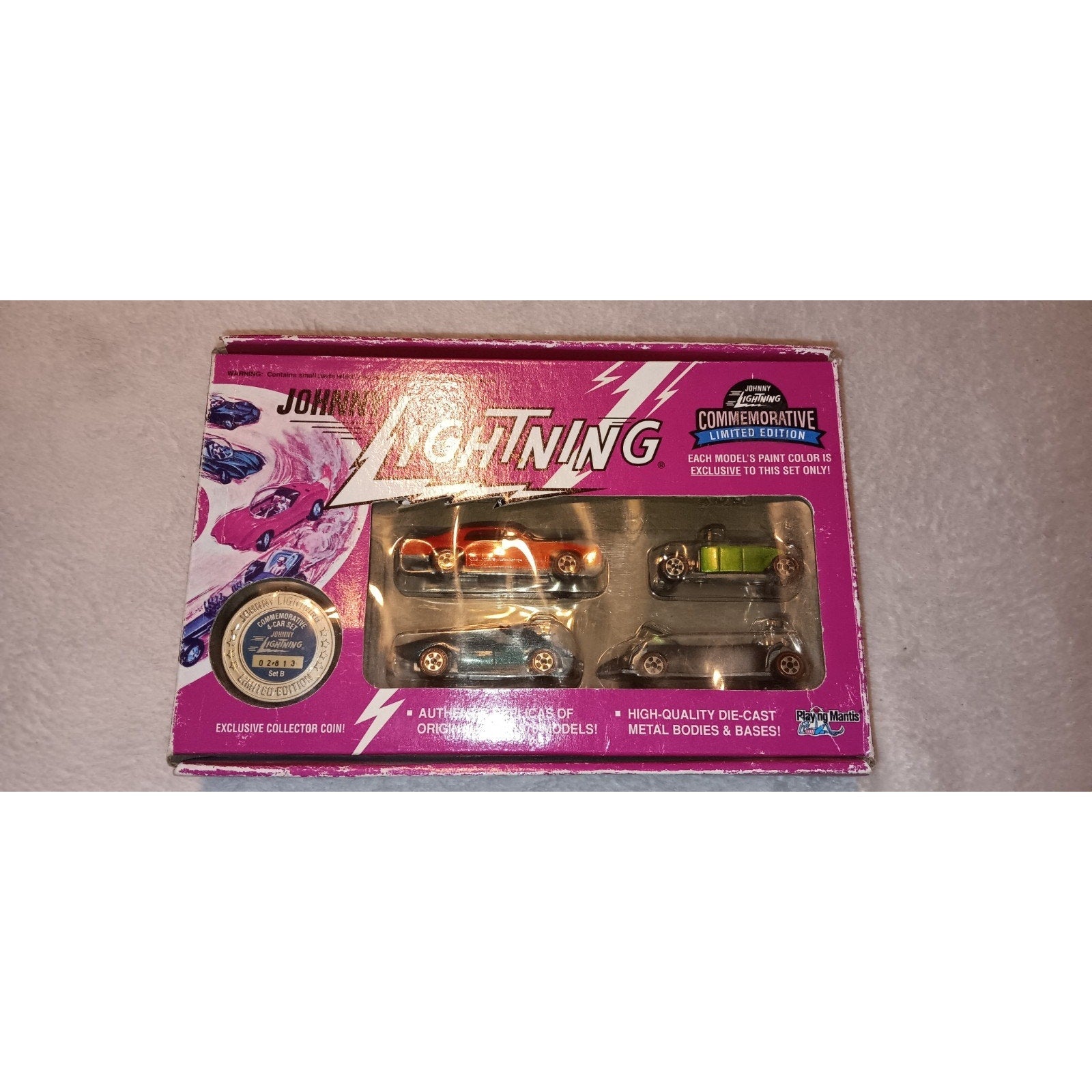 Johnny Lightning Commemorative Limited Edition 4 Car Set Chrome Set B 1994 NIB