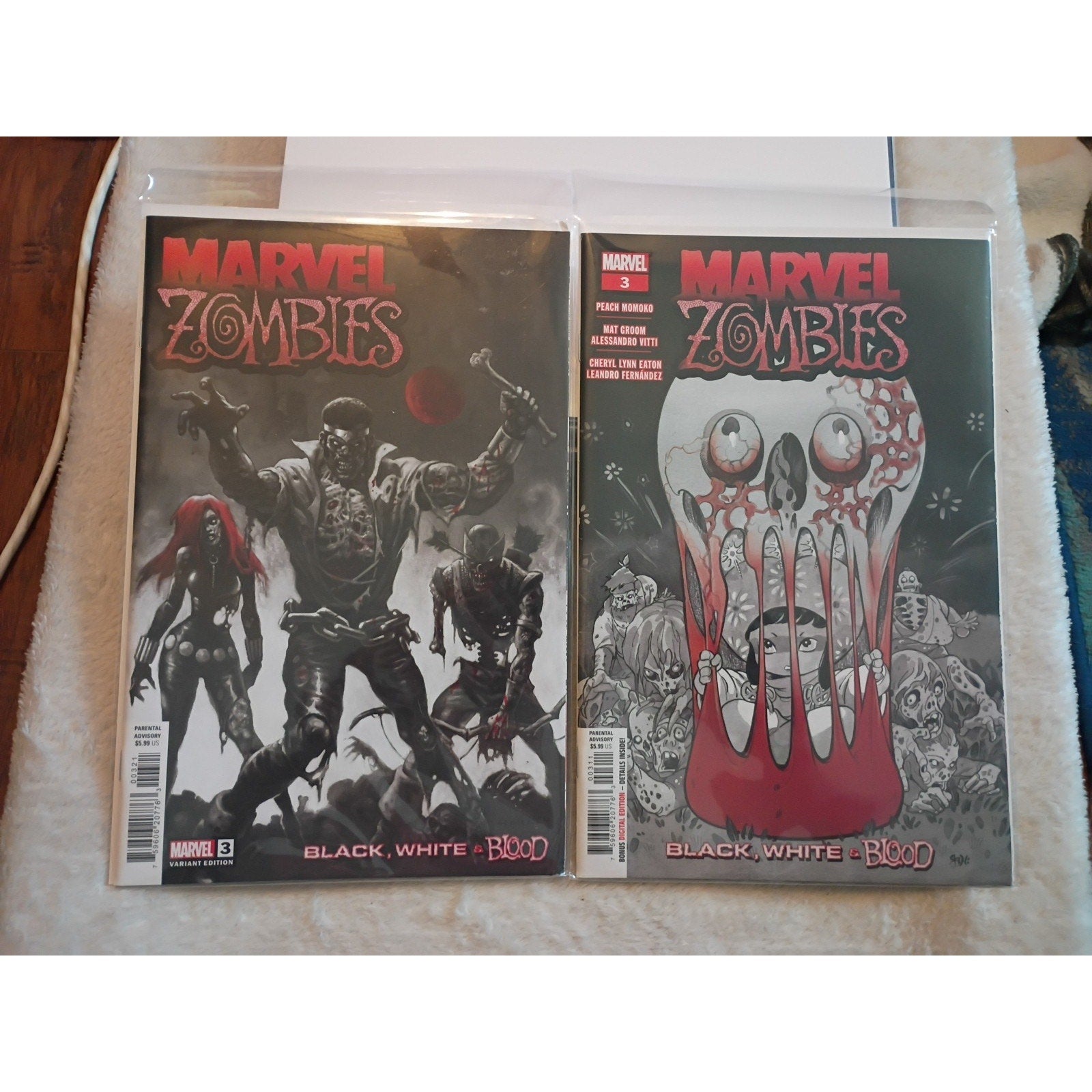 Marvel Zombies: Black, White & Blood 3, 3 Variant Marvel 2024 Comics Lot Of 2 NM