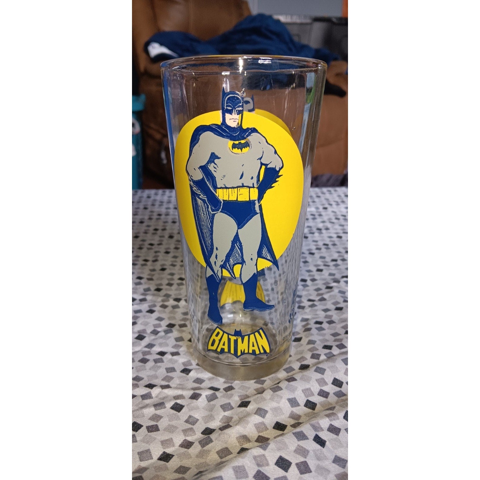 Batman 1976 Pepsi Super Series DC Comics NPP Collector's Drinking Display Glass