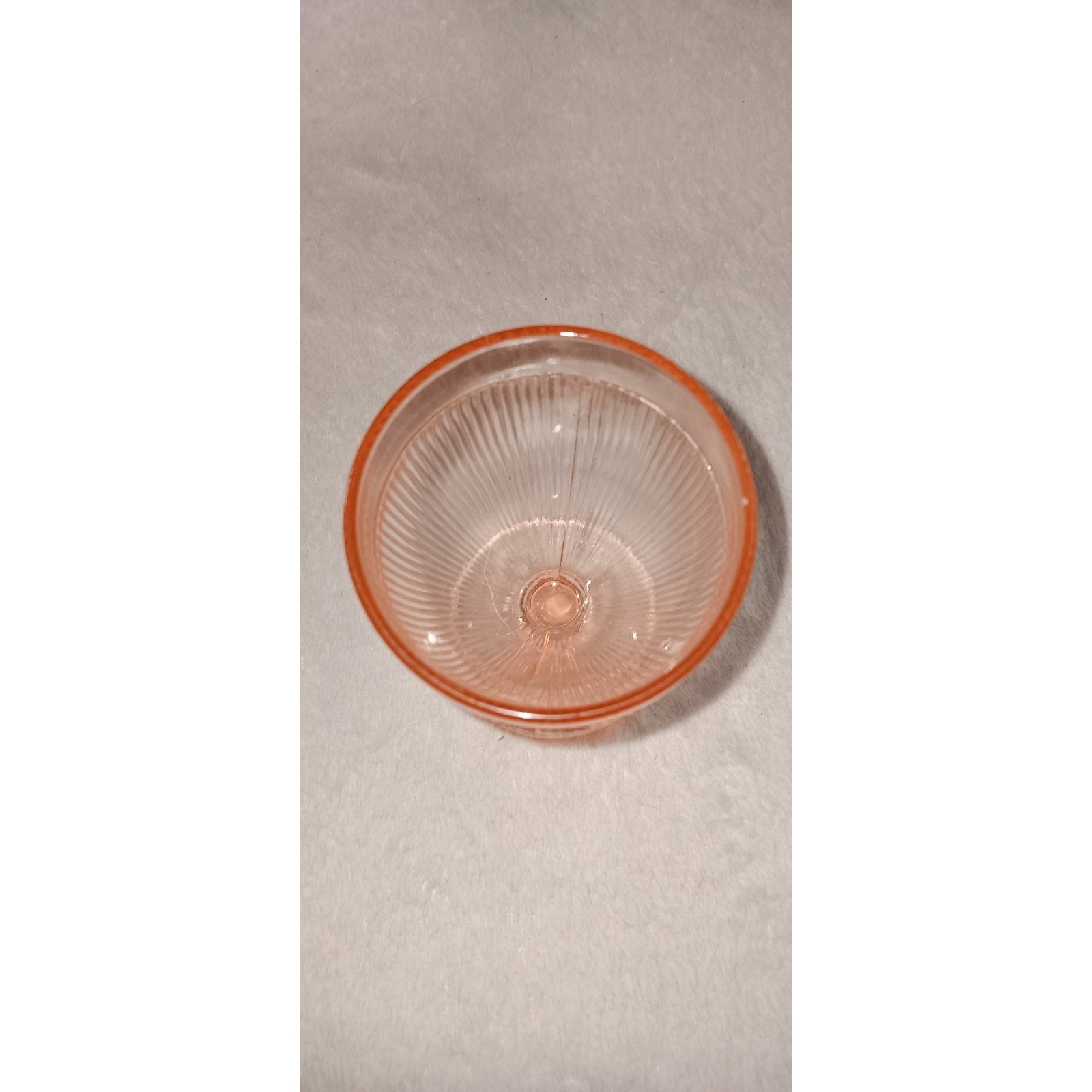 Homespun Pink Footed Juice Tumbler Jeanette Depression Glass Vintage