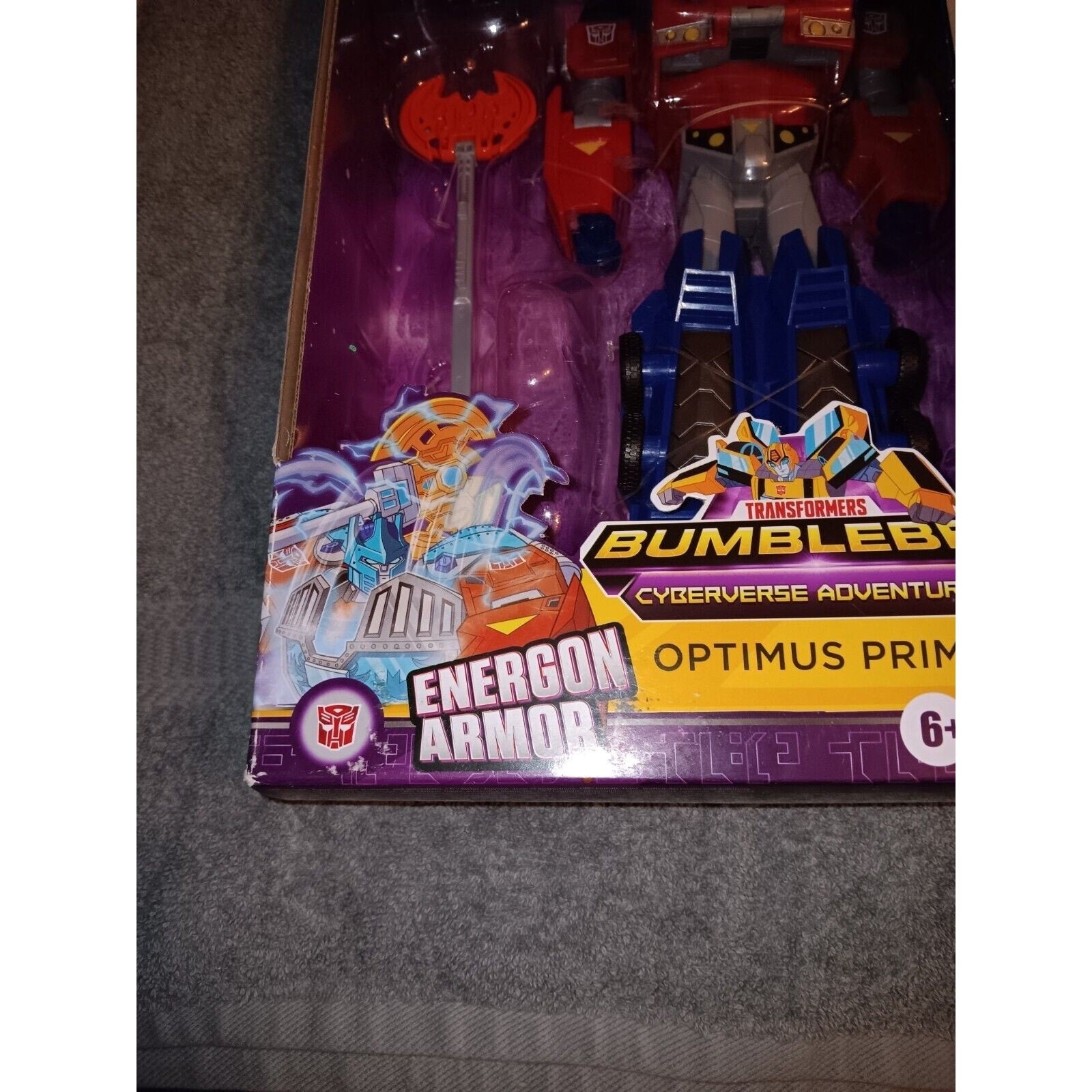 Transformers Cyberverse Ultimate Optimus Prime Bumblebee Energon Armor 9" Figure
