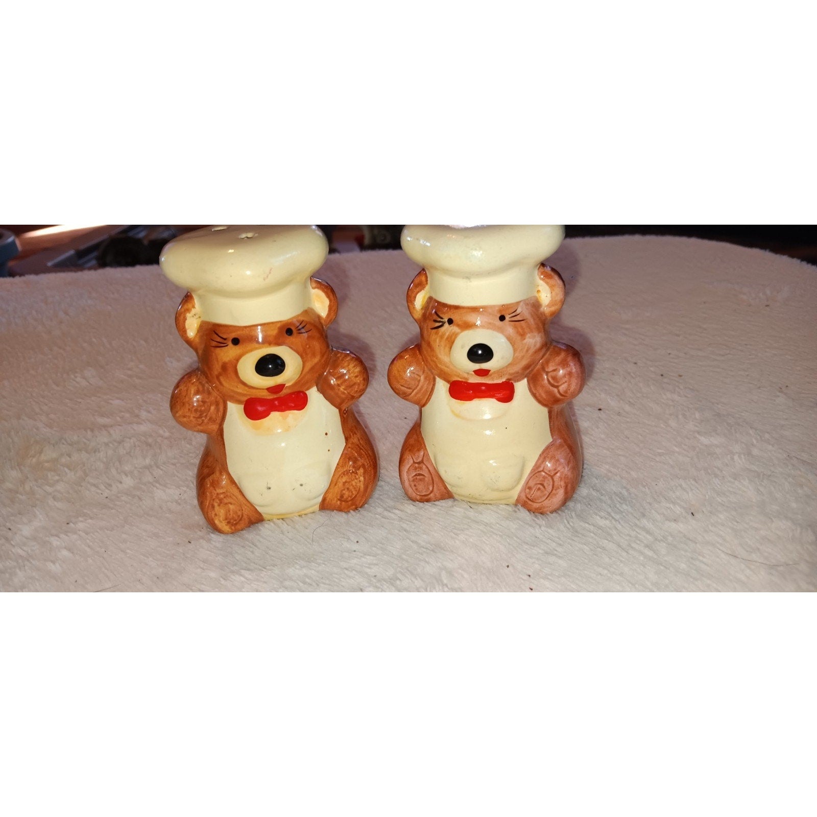 Anthropomorphic Che Baker Bears 3" Salt And Pepper Shaker Set Vintage