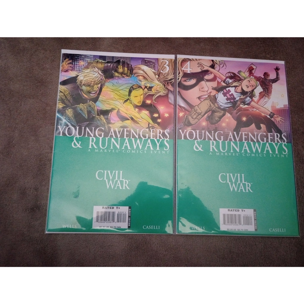 Marvel Comics Civil War Lot Of 9 New Avengers #21-25 Young Avengers/Runaways 1-4