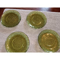 Vintage MCM Anchor Hocking Sorento saucers (Set Of 4) Avocado Green