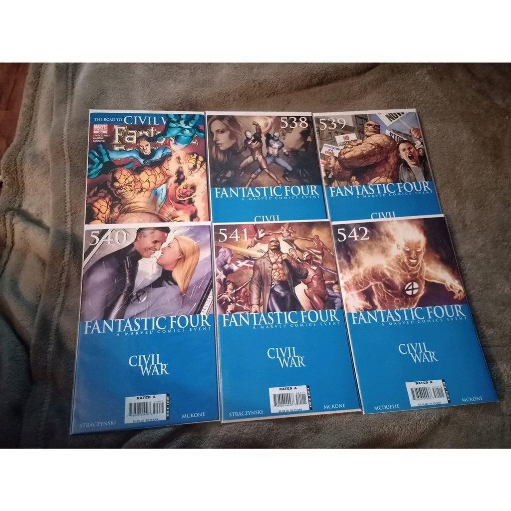 FANTASTIC FOUR Civil War #536, 538-542 Marvel Comics VF To NM Lot Of 6