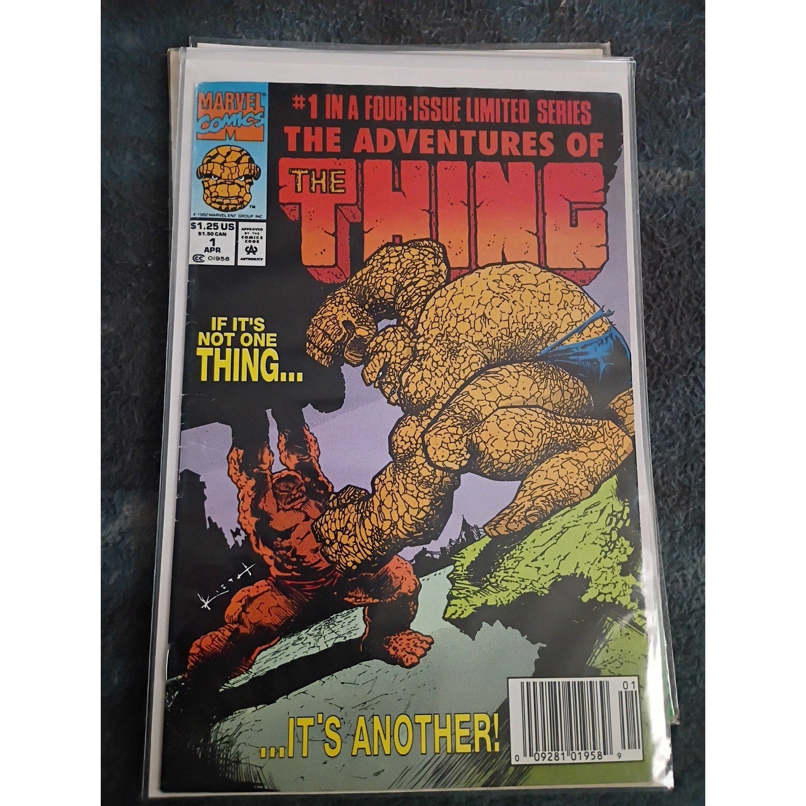 ADVENTURES OF THE THING #1-4 COMPLETE (Marvel Limited Series 1992) Newsstand