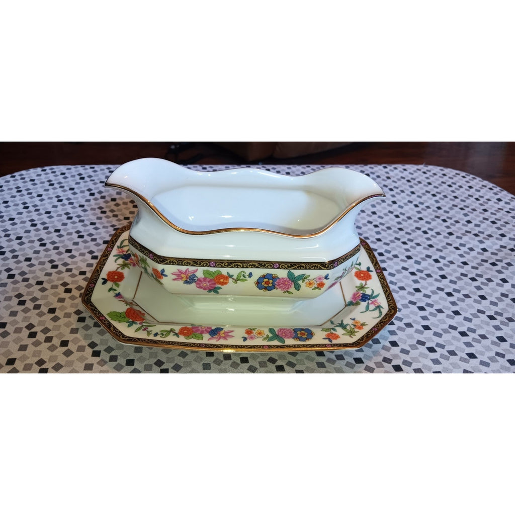 Johann Haviland Bavaria Gravy Boat With Attached Underplate