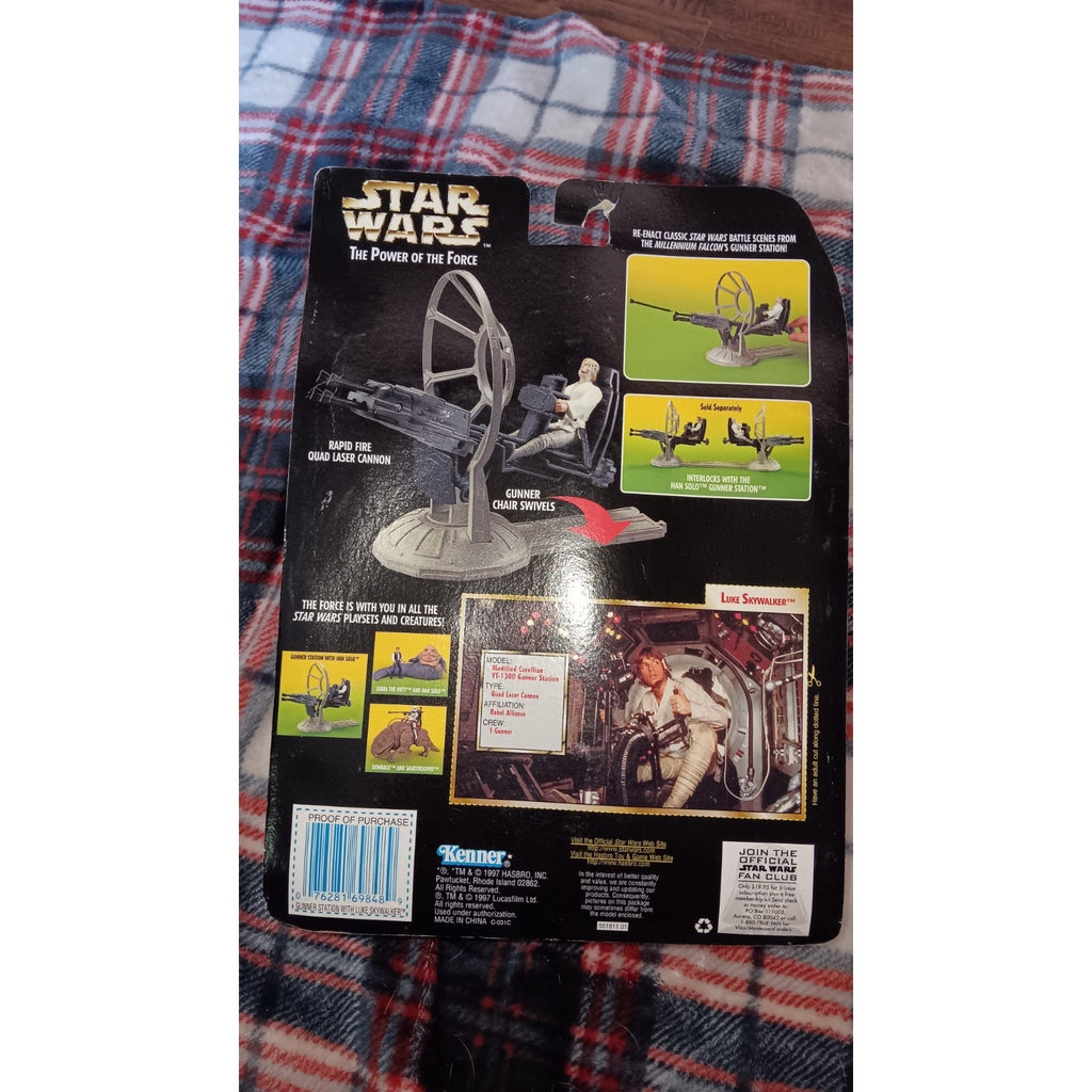 NEW 1997 Luke Skywalker Falcon Gunner Station STAR WARS Power of the Force