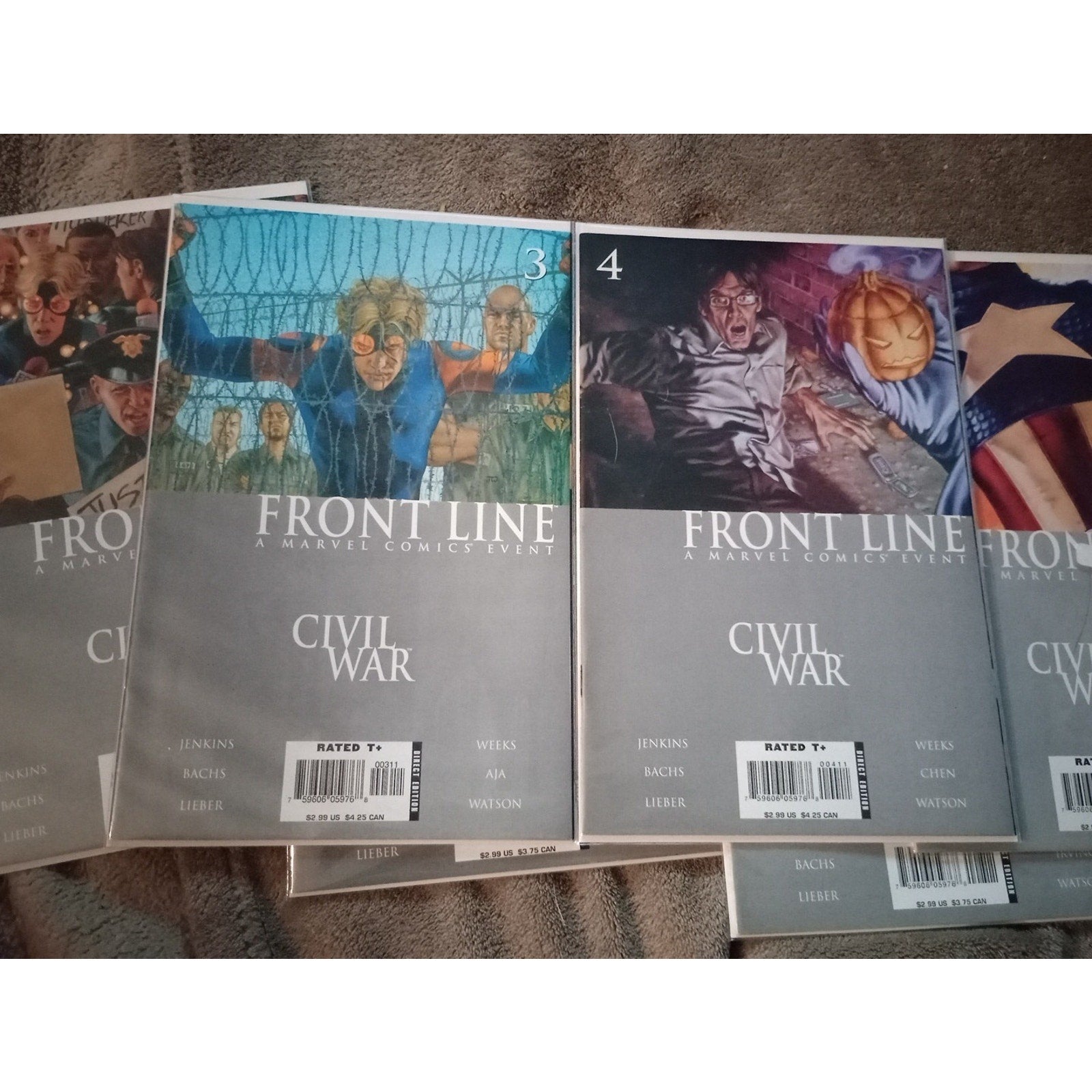 CIVIL WAR FRONT LINE #1-10(2006) Run Of 10 MARVEL COMICS VF WOLVERINE Spider-Man