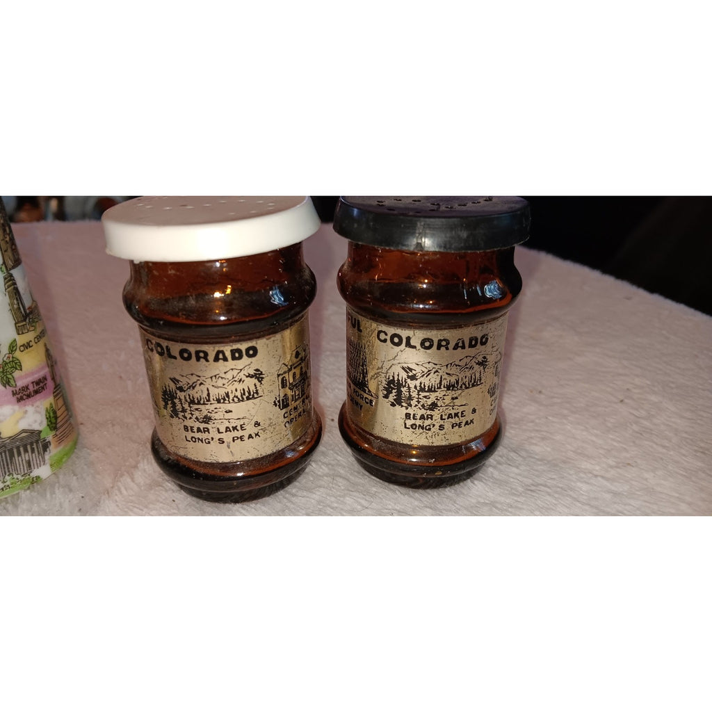 Lot Of 5 Souvenir Salt And Pepper Shakers