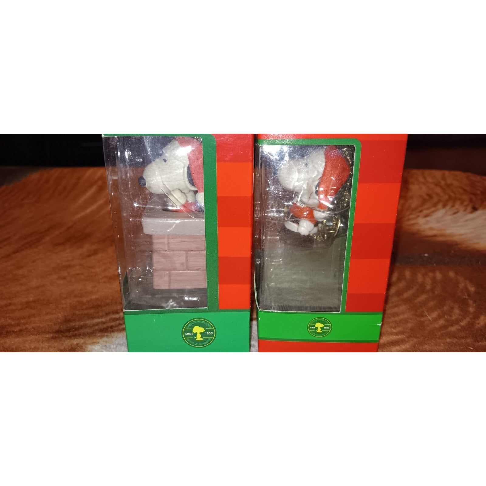 Lot VTG Peanuts SNOOPY Santa SALVATION ARMY BELL RINGER & Santa In Chimney