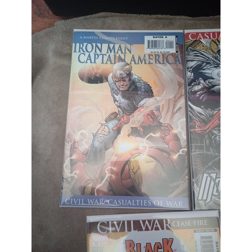 Marvel Civil War Lot Of 7 Comics She Hulk Iron Man Captain America Black Panther