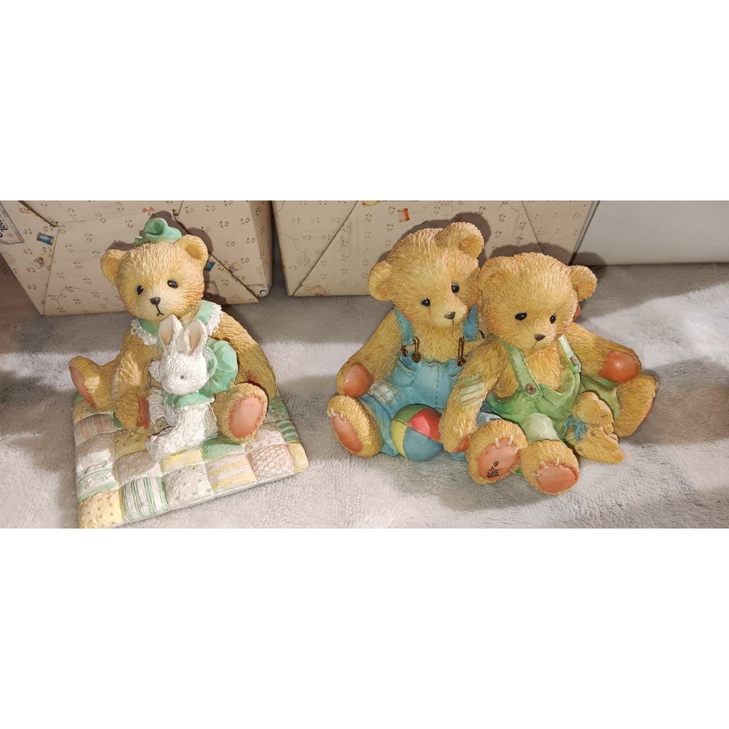 Vintage Cherished Teddies Lot 3-camille, Travis And Tucker, And Janet. W/Boxes