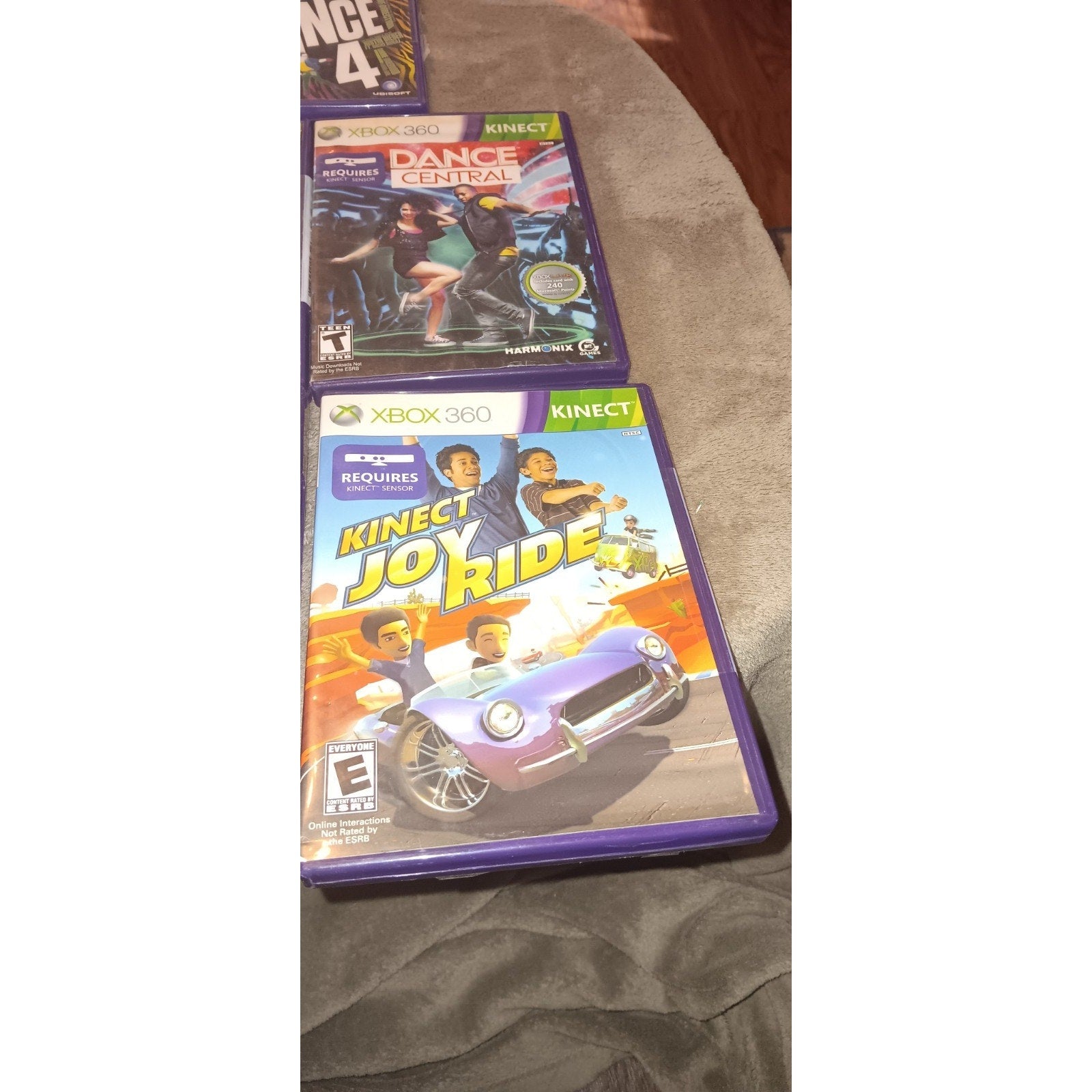 Lot of 8 XBOX 360 Kinect Games Including Just Dance Disney Joy Ride
