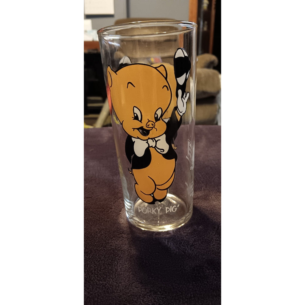 Vintage 1973 Pepsi Porky Pig Looney Tunes Federal Thin Glass Very Nice