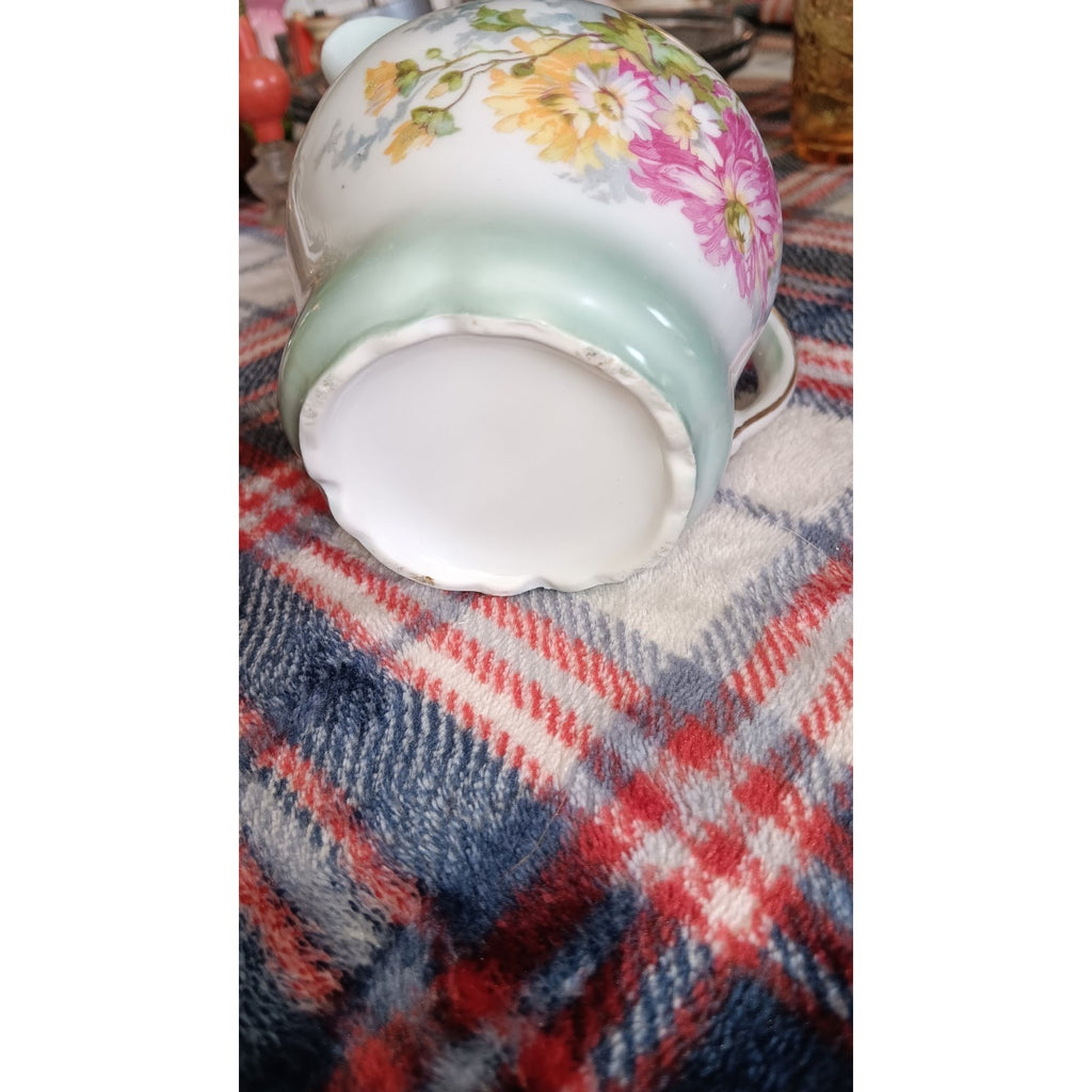 Vintage Small Floral Creamer Pitcher Glass Great Condition